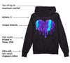 Aqua 6s DopeSkill Hoodie Sweatshirt Slime Drip Heart Graphic
