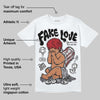 White Cement 4s DopeSkill T-Shirt False Love Graphic