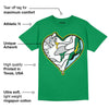 Lucky Green 5s DopeSkill Green T-shirt Heart Jordan 5 Graphic