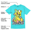 Cyan Burst 9060 DopeSkill Virtual Blue T-Shirt MOMM Bear Graphic