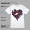 Burgundy 5s DopeSkill T-Shirt Heart AJ 5 Graphic