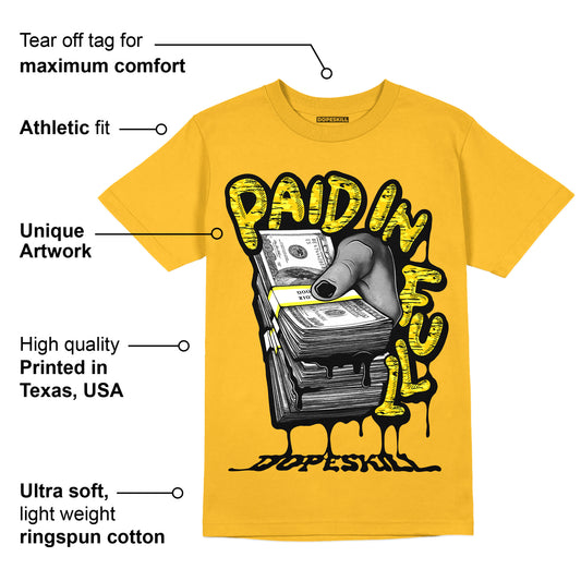 Taxi Yellow Black 8s DopeSkill Taxi T-shirt Paid In Full Graphic