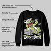 Luminous Green 5s DopeSkill Sweatshirt Born To Be Rich Graphic