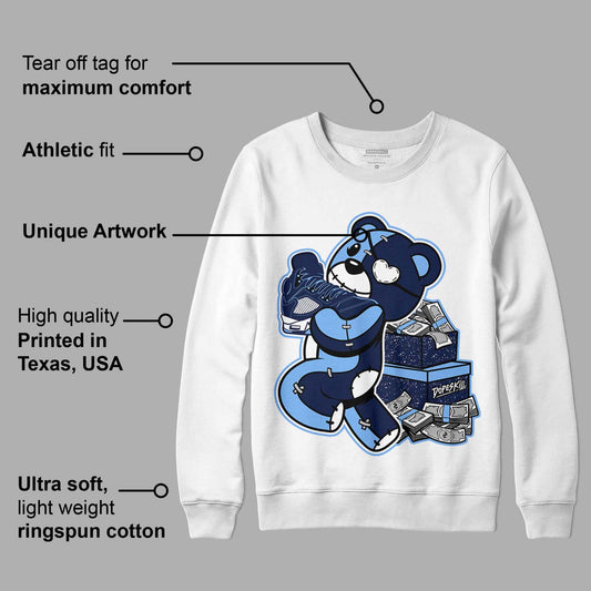 Midnight Navy 5s DopeSkill Sweatshirt Bear Steals Sneaker Graphic