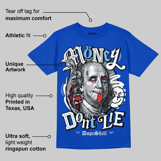 Blueberry 12s DopeSkill Royal T-shirt Money Don't Lie Graphic