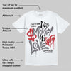 Cement Grey 3s DopeSkill T-Shirt No Money No Love Typo Graphic