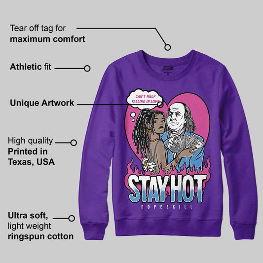 PURPLE Collection DopeSkill Purple Sweatshirt Stay Hot Graphic