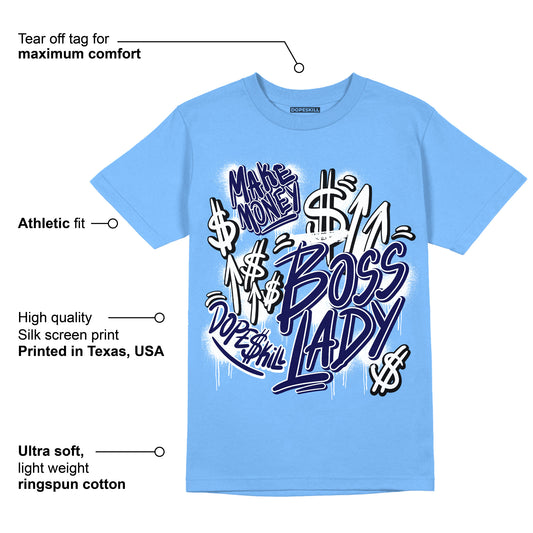 AJ 6 University Blue DopeSkill University Blue T-Shirt Boss Lady Graphic