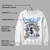 Powder Blue 9s DopeSkill Sweatshirt Money Bag Coming Up Graphic