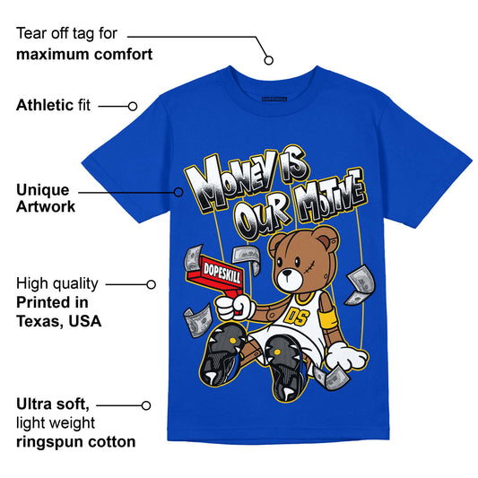 Laney 14s DopeSkill Varsity Royal T-shirt Money Is Our Motive Bear Graphic