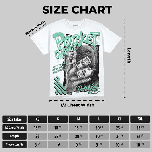 Green Glow 3s DopeSkill Oversize Print T-Shirt Pocket Change Graphic