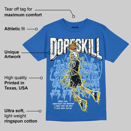 Foamposite One Dark Neon Royal DopeSkill Royal T-shirt Thunder Dunk Graphic