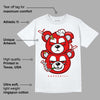 Red Cement 4S DopeSkill T-Shirt New Double Bear Graphic