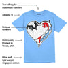 Powder Blue 9s DopeSkill Sky Blue T-shirt Heart Jordan 9 Graphic