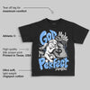 Black University Blue 5s DopeSkill Toddler Kids T-shirt God Made Me Perfect Graphic
