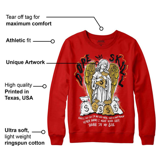 Red Collection DopeSkill Red Sweatshirt Angels Graphic