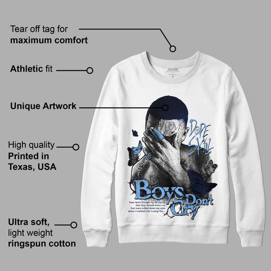 Midnight Navy 5s DopeSkill Sweatshirt Boys Don't Cry Graphic