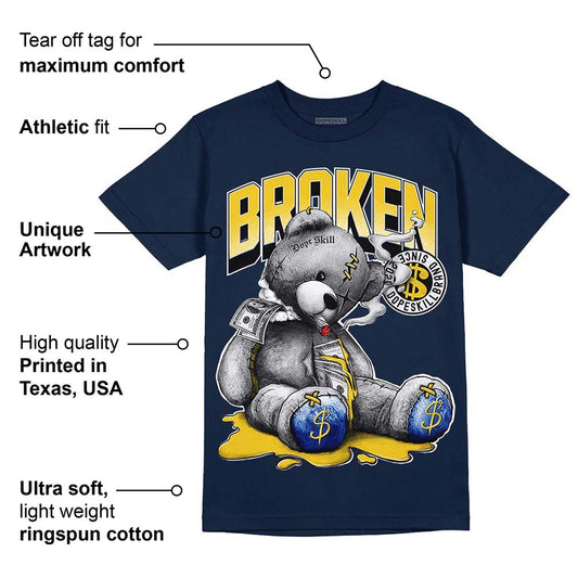 Michigan Dunks DopeSkill Midnight Navy T-Shirt Sick Bear Graphic