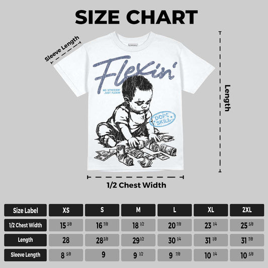 Diffused Blue 11s DopeSkill Oversize Print T-Shirt Flexin' Graphic