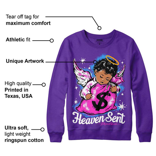 Court Purple 13s DopeSkill Purple Sweatshirt Heaven Sent Graphic