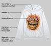 Orange Black White DopeSkill Hoodie Sweatshirt Hellfire Graphic