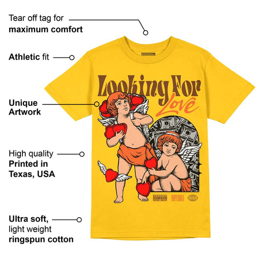 Yellow Collection DopeSkill Gold T-shirt Looking For Love Graphic