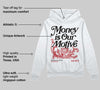 Flight Club 4s DopeSkill Hoodie Sweatshirt Money Is Our Motive Typo Graphic