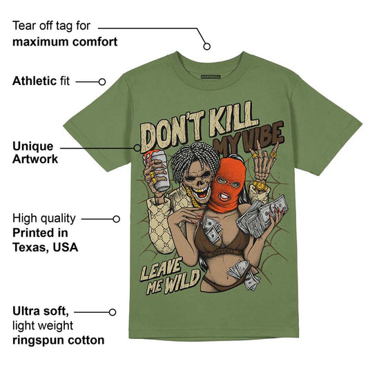 Olive Collection DopeSkill Olive T-shirt Don't Kill My Vibe Graphic