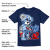 Midnight Navy 5s DopeSkill Navy T-Shirt Broken Heart Graphic