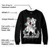 Black and White 14s DopeSkill Sweatshirt MOMM Bear Graphic