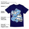 AJ 6 University Blue DopeSkill College Navy T-Shirt Bear Steals Sneaker Graphic