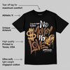 Metallic Gold 1s DopeSkill T-Shirt No Money No Love Typo Graphic