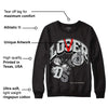 Black Cement 1s Low OG DopeSkill Sweatshirt Loser Lover Graphic