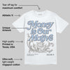 NB 2000 “Silver/Blue” DopeSkill T-Shirt Money Is Our Motive Typo Graphic