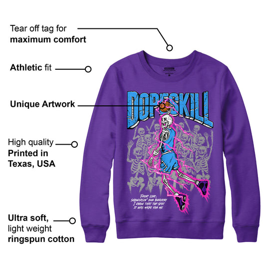 Court Purple 13s DopeSkill Purple Sweatshirt Thunder Dunk Graphic