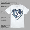 Diffused Blue Sail Grey White 1s DopeSkill T-Shirt Heart Jordan 1 Graphic