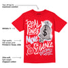 Cherry 11s DopeSkill Varsity Red T-shirt Real Ones Move In Silence Graphic