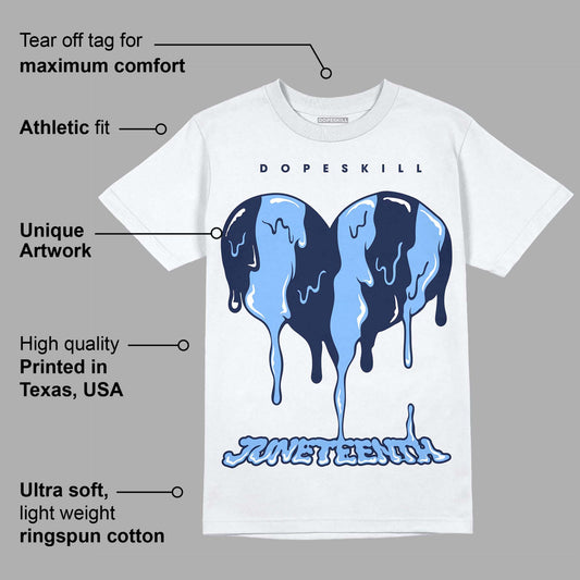 Midnight Navy 5s DopeSkill T-Shirt Juneteenth Heart Graphic