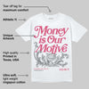 Gel Kayano 14 Pink Glo DopeSkill T-Shirt Money Is Our Motive Typo Graphic