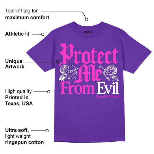 PURPLE Collection DopeSkill Purple T-shirt Protect Me From Evil Graphic