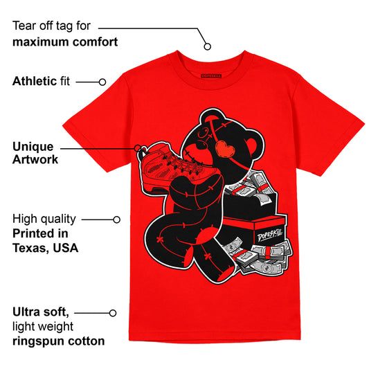 AJ 9 Chile Red DopeSkill Chile Red T-shirt Bear Steals Sneaker Graphic