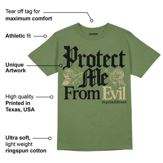 Olive Collection DopeSkill Olive T-shirt Protect Me From Evil Graphic