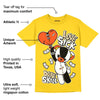 Vivid Sulfur 4s DopeSkill Yellow T-shirt Love Sick Graphic