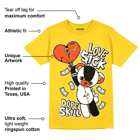 Vivid Sulfur 4s DopeSkill Yellow T-shirt Love Sick Graphic