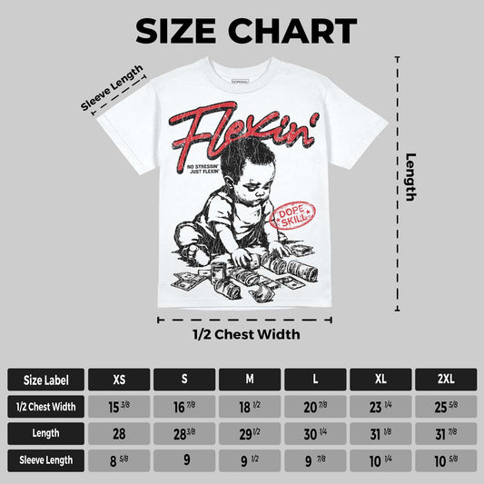 Fire Red 3s DopeSkill Oversize Print T-Shirt Flexin' Graphic
