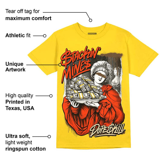 Vivid Sulfur 4s DopeSkill Yellow T-shirt Stackin Mines Graphic