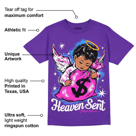 Court Purple 13s DopeSkill Purple T-shirt Heaven Sent Graphic