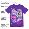 Dunk Purple Championship Court White DopeSkill Purple T-shirt Real Ones Move In Silence Graphic