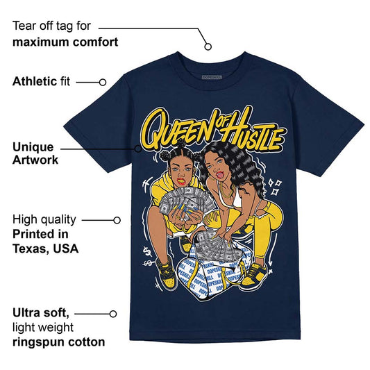 Michigan Dunks DopeSkill Midnight Navy T-Shirt Queen Of Hustle Graphic