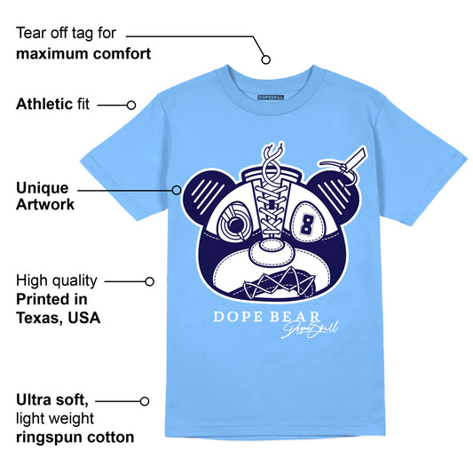 AJ 6 University Blue DopeSkill University Blue T-Shirt Sneaker Bear Head Graphic